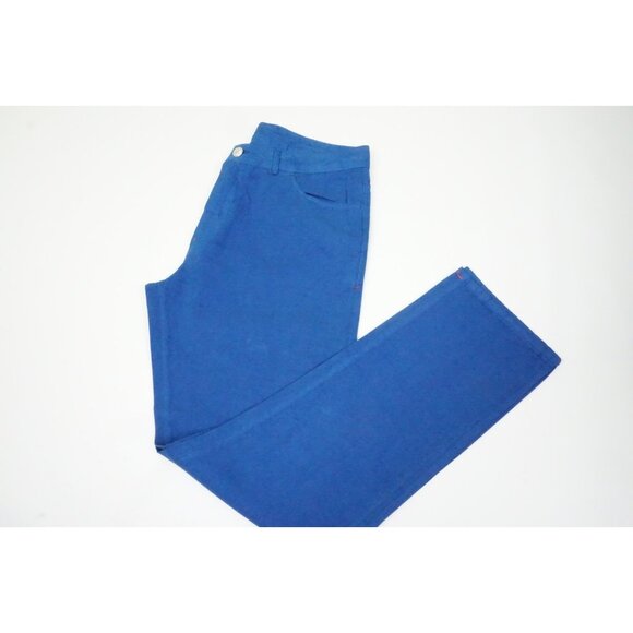 Isaia Five Pocket Royal Blue 100% Cotton Pants Sz 50R BRAND NEW W TAGS